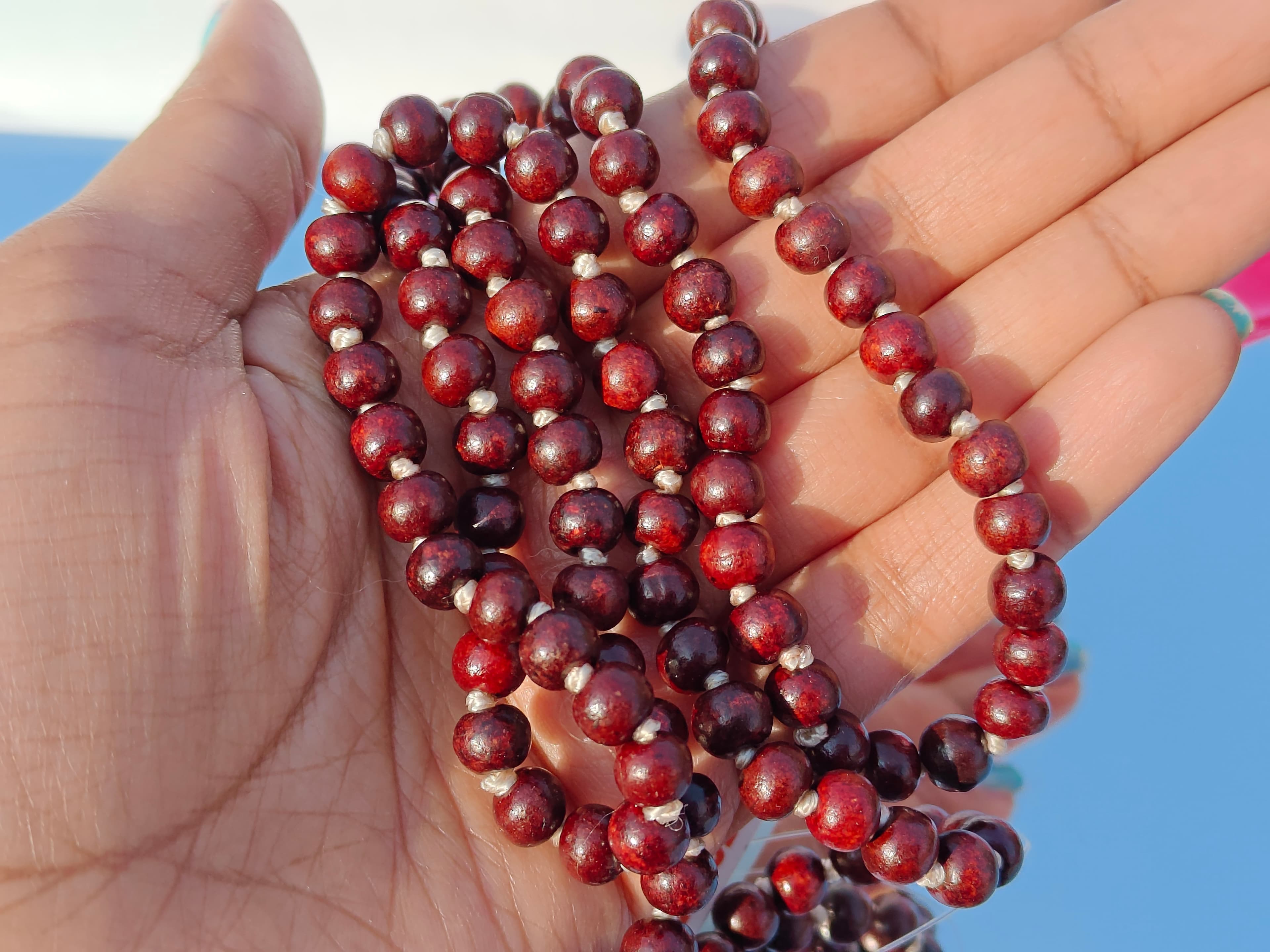 Red Chandan Mala (Rakta Chandan Jaap Mala – 108+1 Beads for Meditation & Spiritual Protection) thumbnail 3
