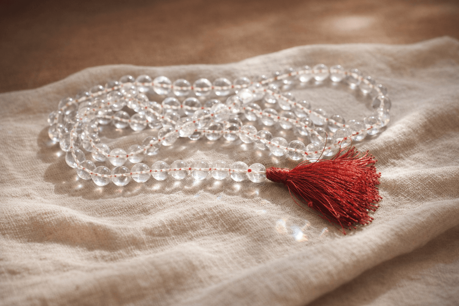 Sphatik Mala (Natural Quartz Crystal Rosary) - Image 1