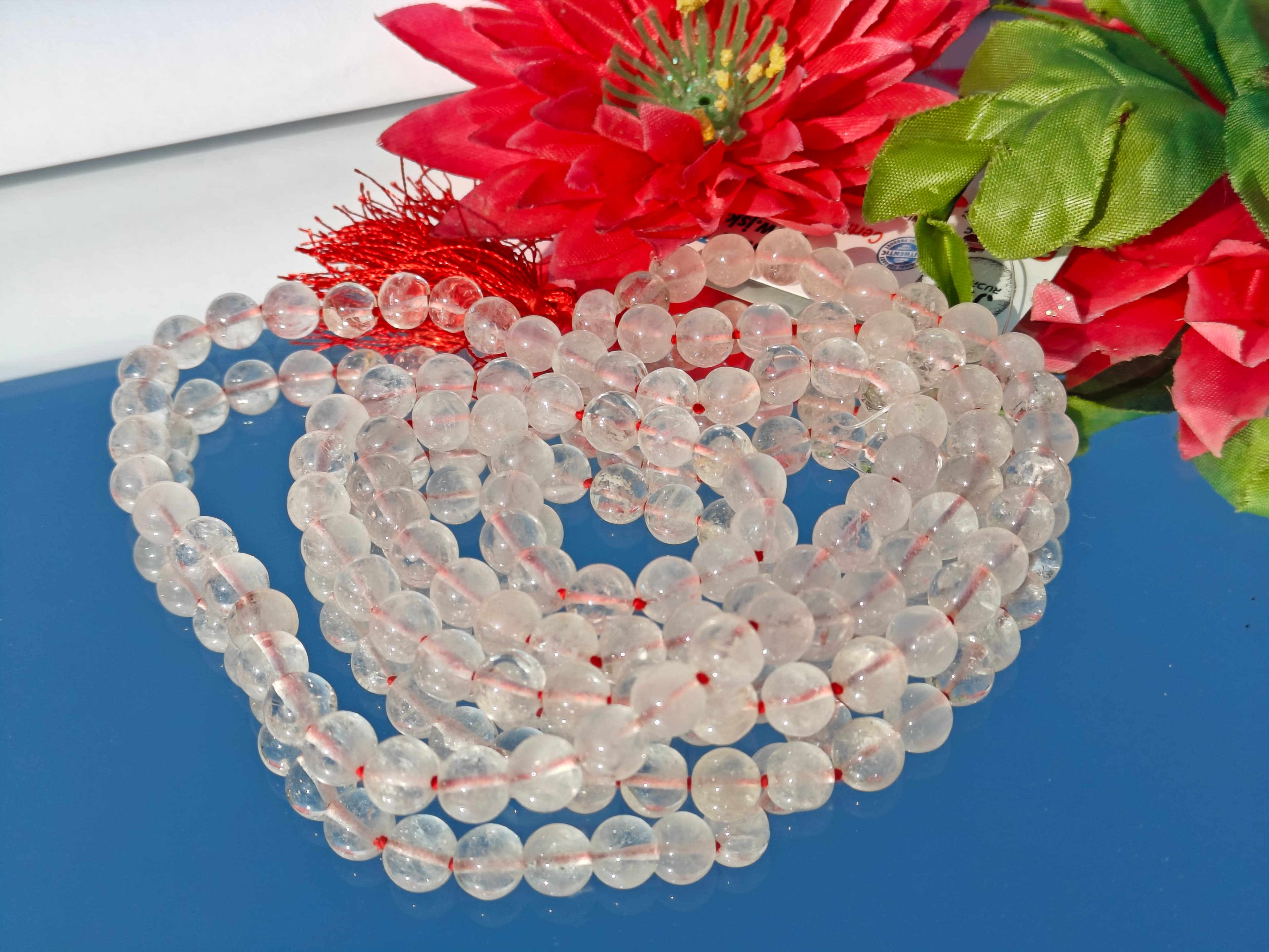 Sphatik Mala (Natural Quartz Crystal Rosary) thumbnail 3