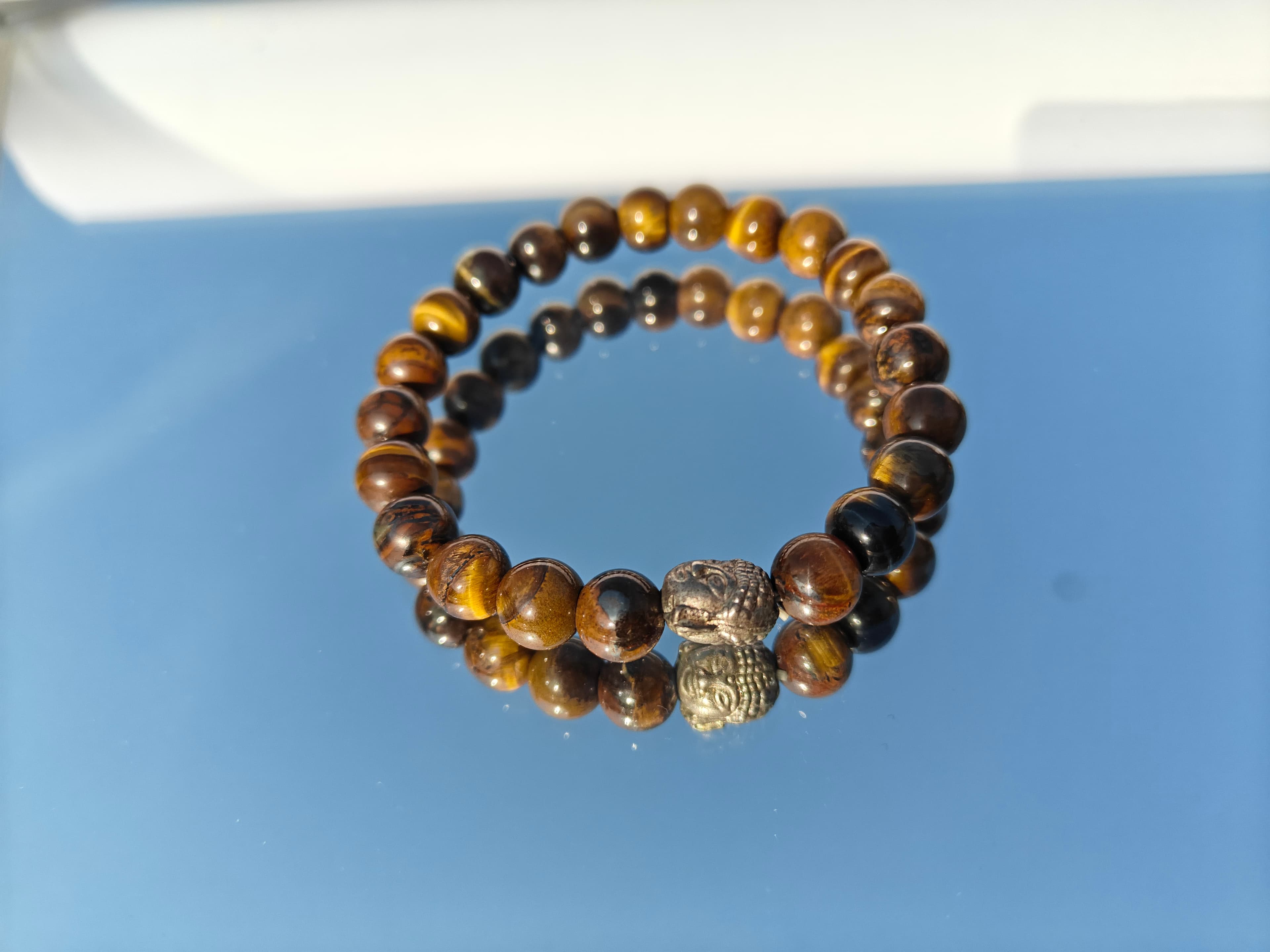 Tiger Eye Bracelet (Natural Tiger Eye Stone Bracelet for Courage, Protection & Confidence) thumbnail 2
