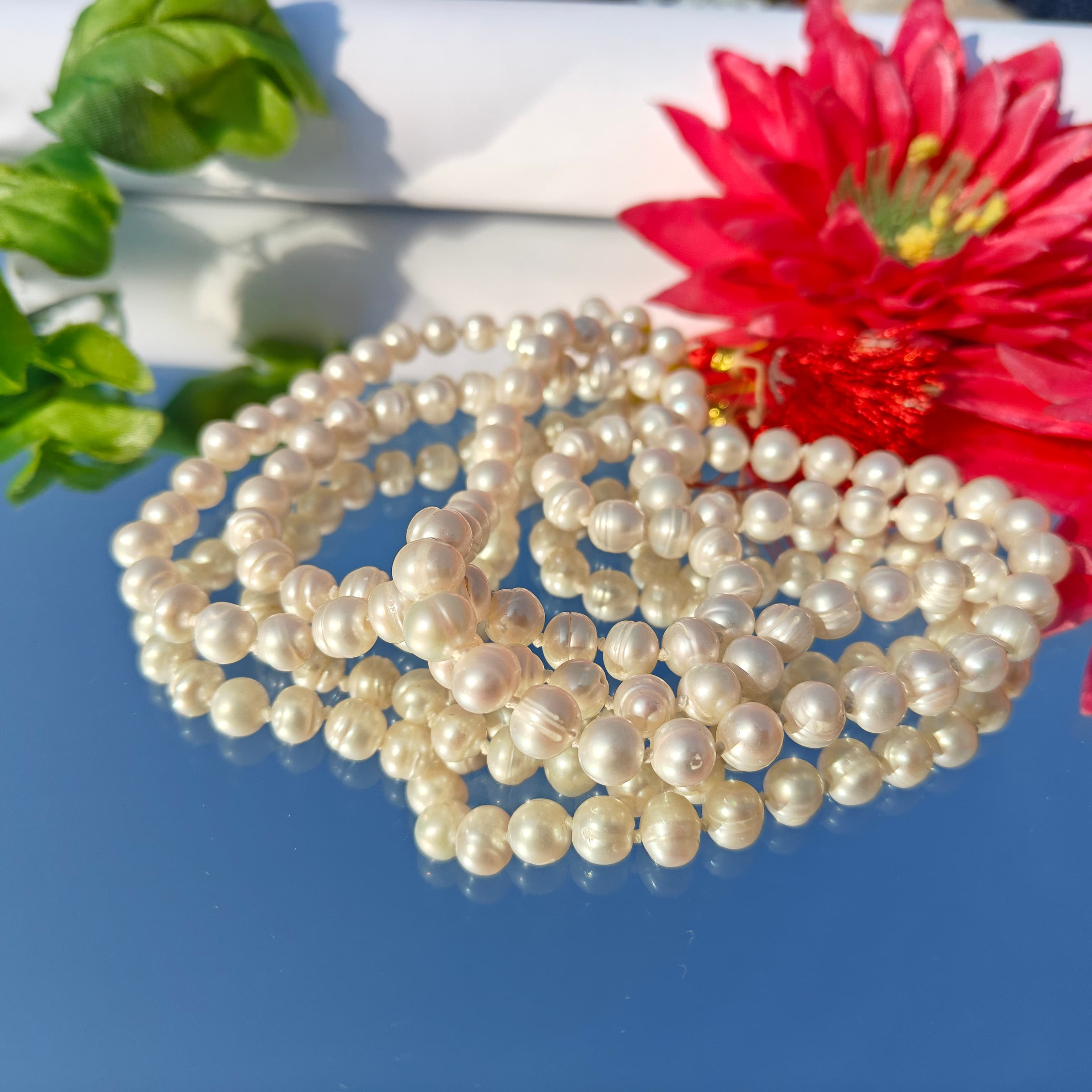 Original Suchcha Moti Mala (Natural Pearl Mala) for Moon Balance, Emotional Peace & Mental Calm thumbnail 2